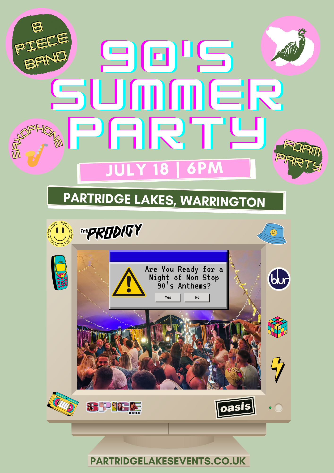 90's Summer Party Poster